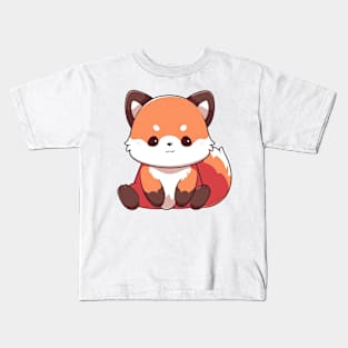 Simple drawn cute red panda Kids T-Shirt